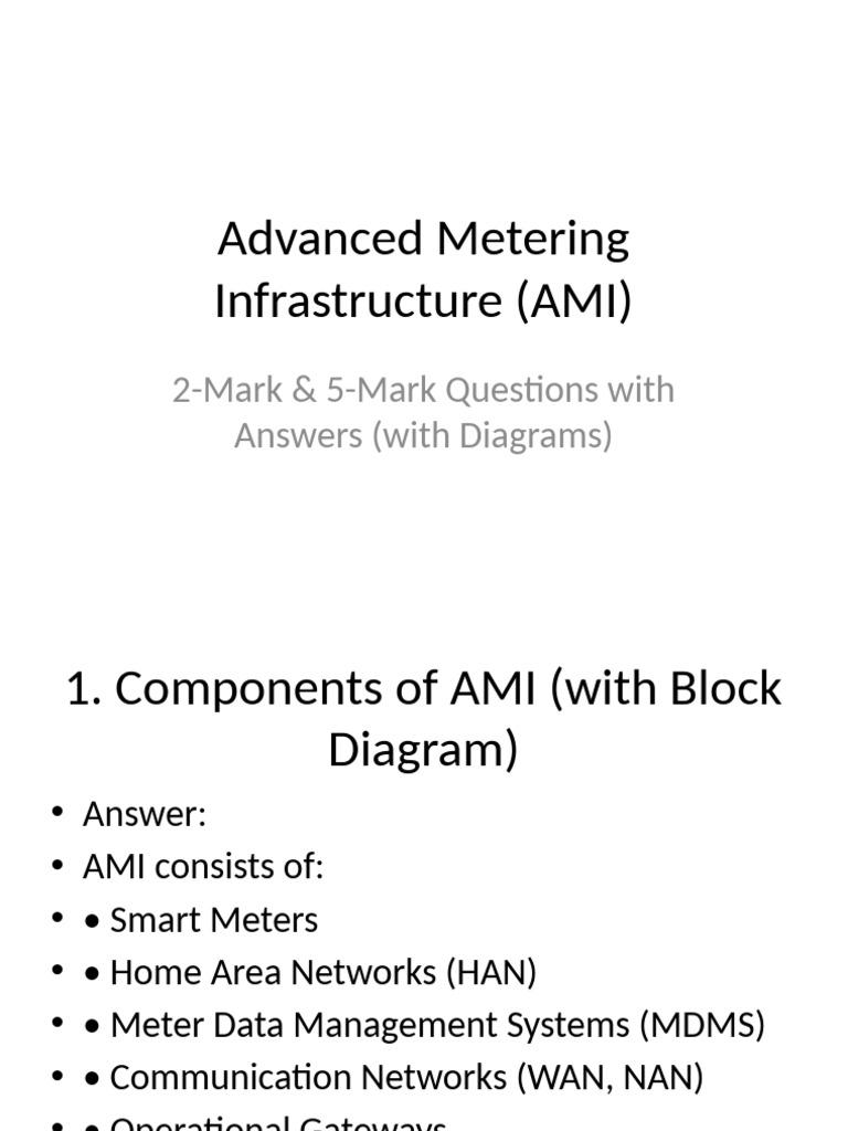 AMI Components and Diagrams Explained | PDF
