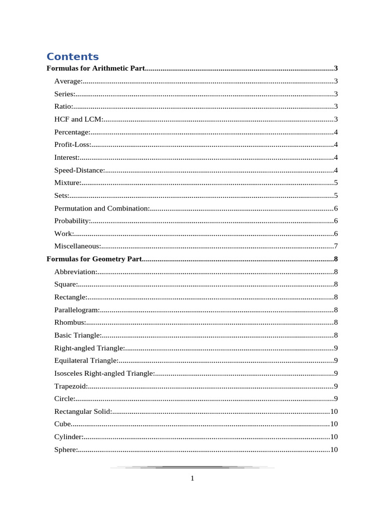 Geometry Formulas and Concepts | PDF | Triangle | Circle