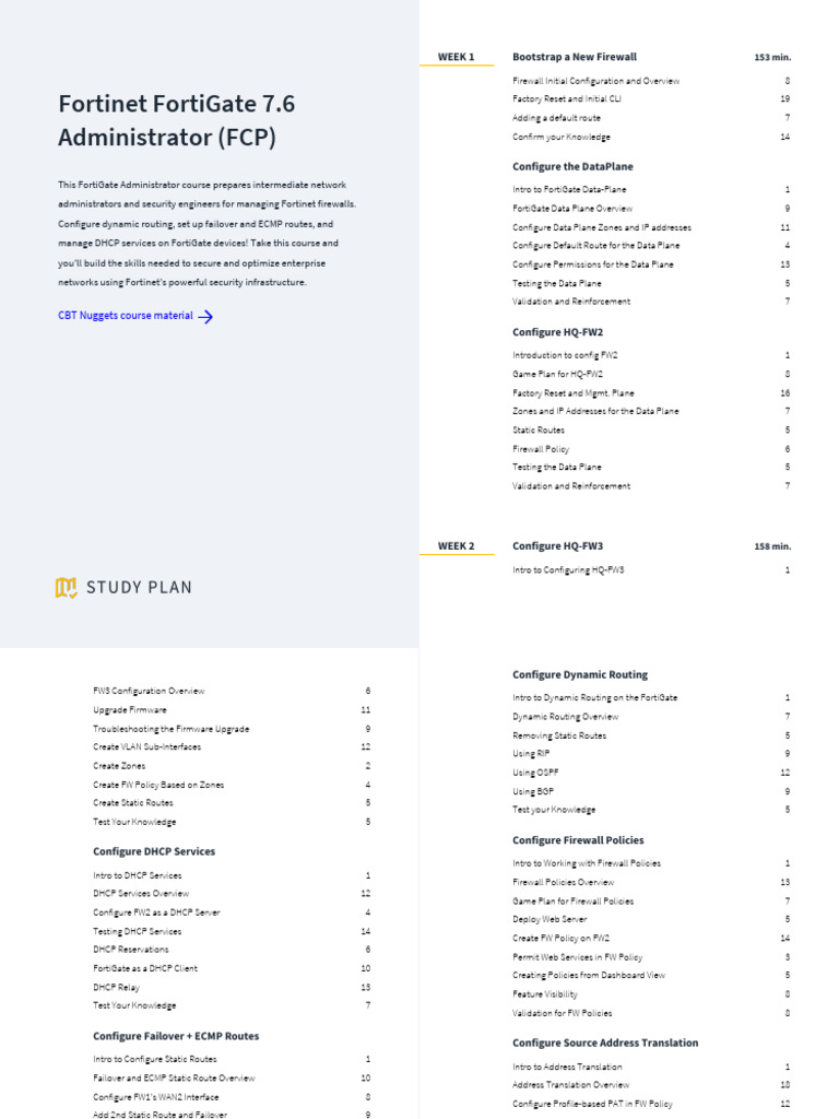 FortiGate 7.6 Admin Study Guide | PDF | Virtual Private Network ...