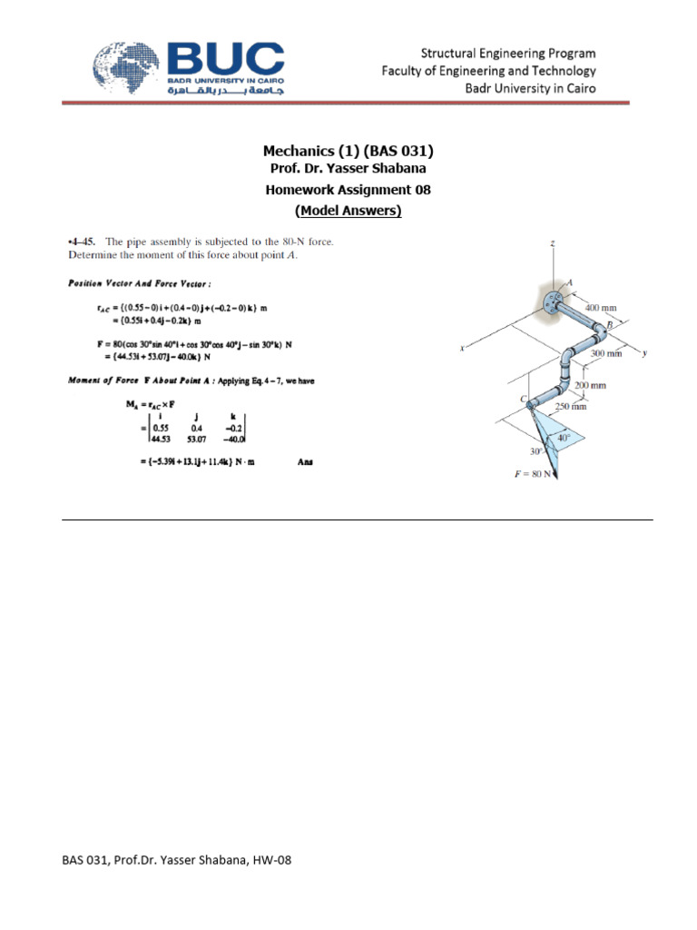 Assignment 8 - Model Answers | PDF