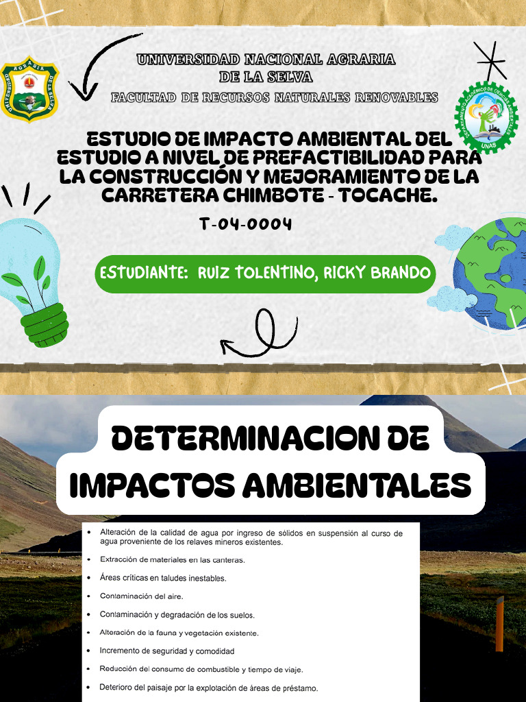 Estudio de Impacto Ambiental Carretera Chimbote-Tocache | PDF | Entorno ...