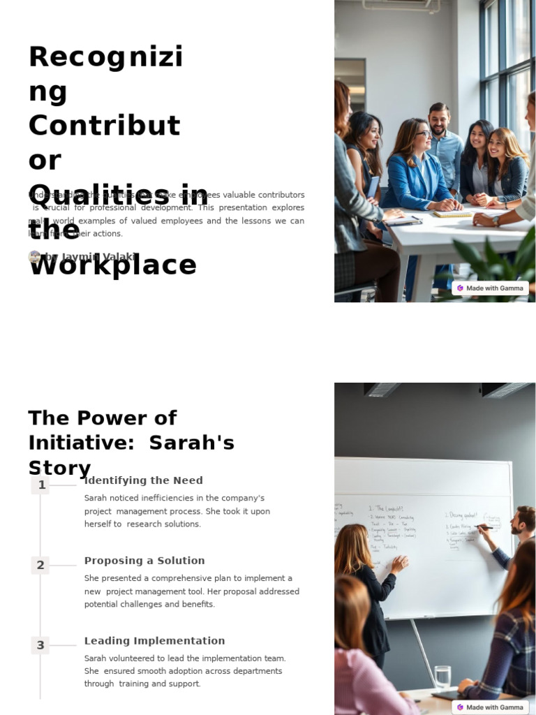 Key Contributor Qualities in the Workplace | PDF | Learning | Employee ...