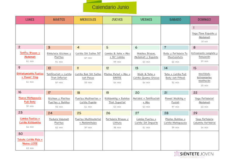 Calendario Junio 25 Normal 2 | PDF