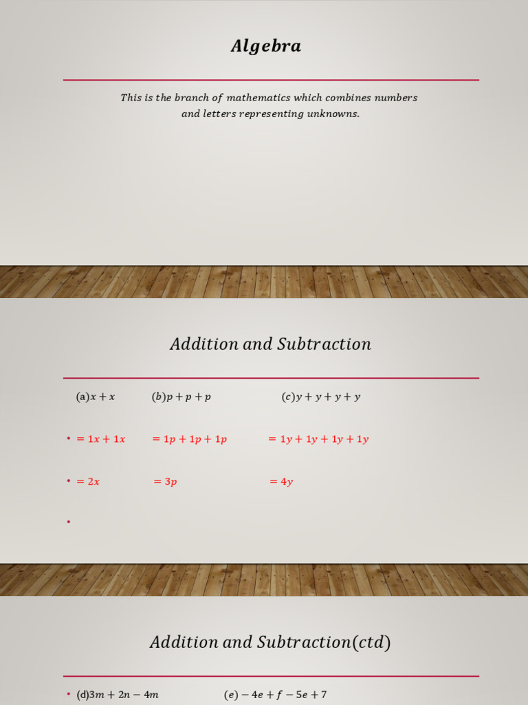 Algebra Basics: Operations Explained | PDF