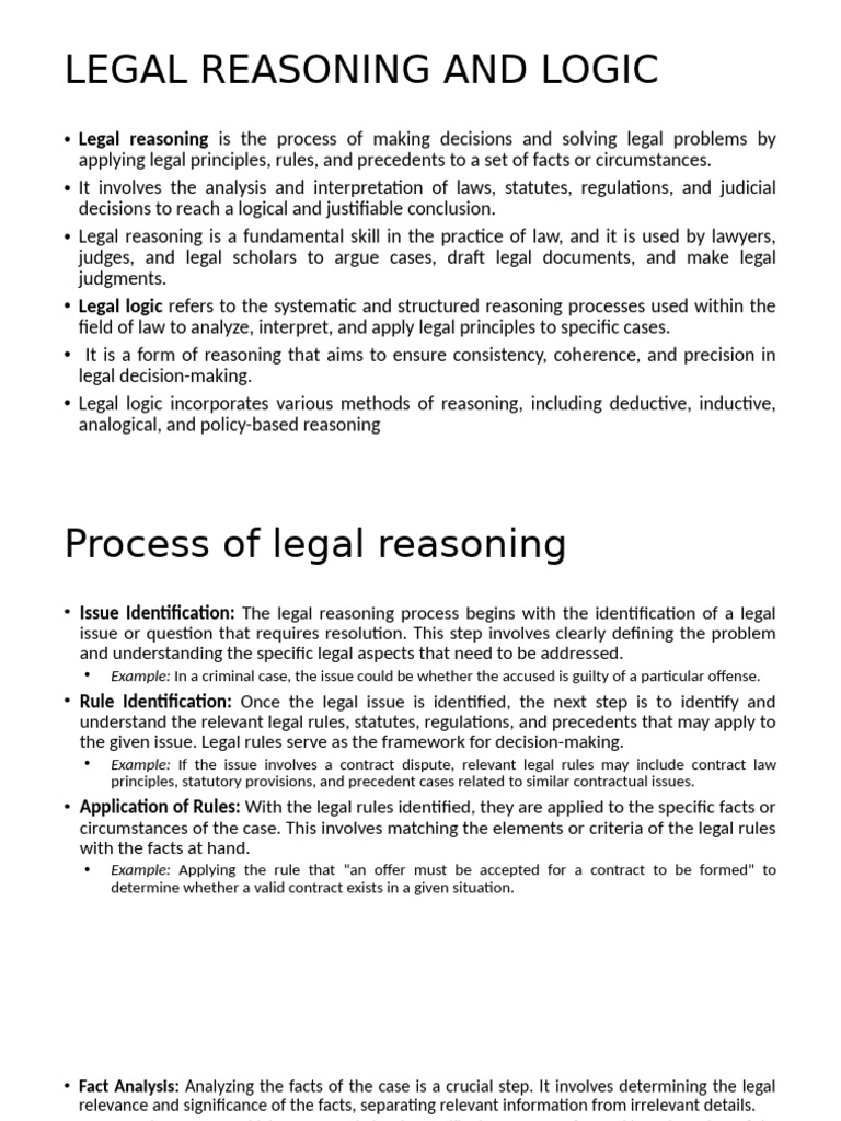 Legal Reasoning and Logic-1 | PDF | Precedent | Reason