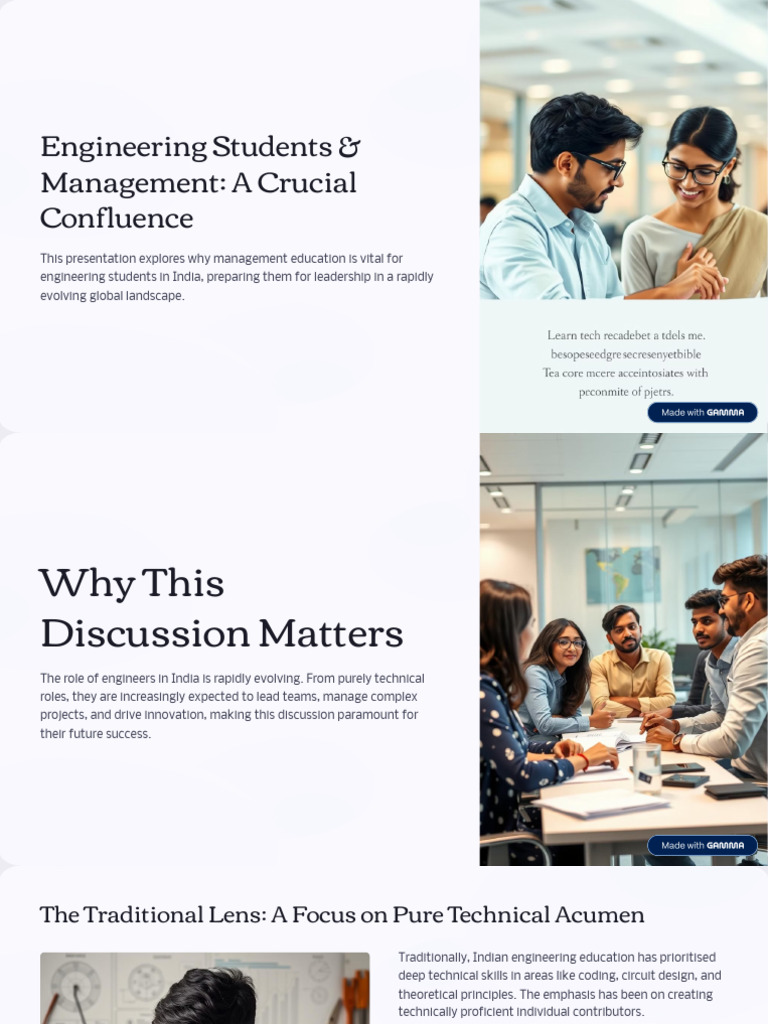Engineering Students and Management A Crucial Confluence | PDF ...