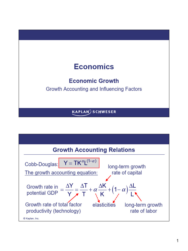 Growth Accounting and Economic Factors | PDF | Economic Growth | Labour ...