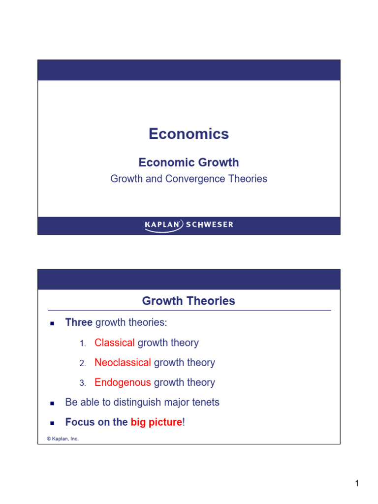 Economic Growth Theories Explained | PDF | Economic Growth | Labour ...