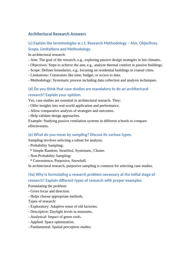 Architectural Research Methodology Guide | PDF