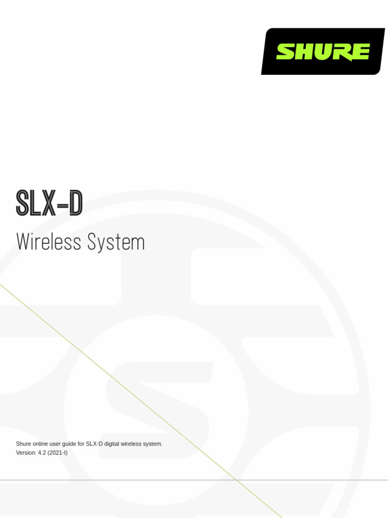 Guía de usuario SLX-D Wireless System | PDF | Red de computadoras ...