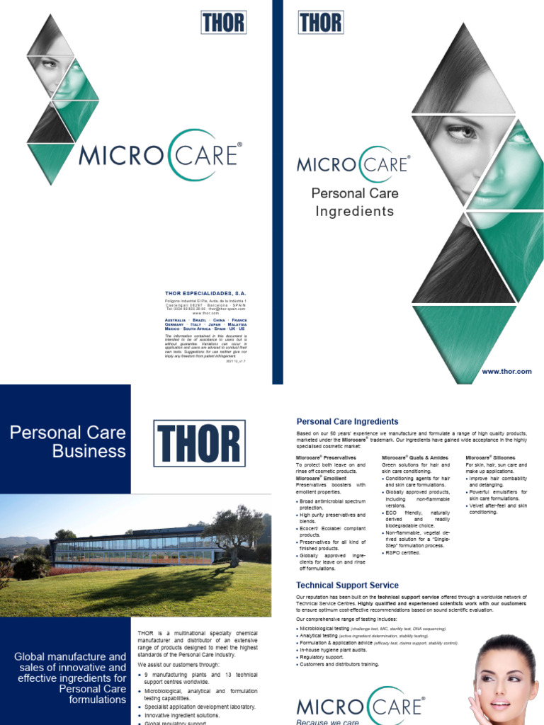 Microcare® Ingredients for Personal Care | PDF | Chemical Substances