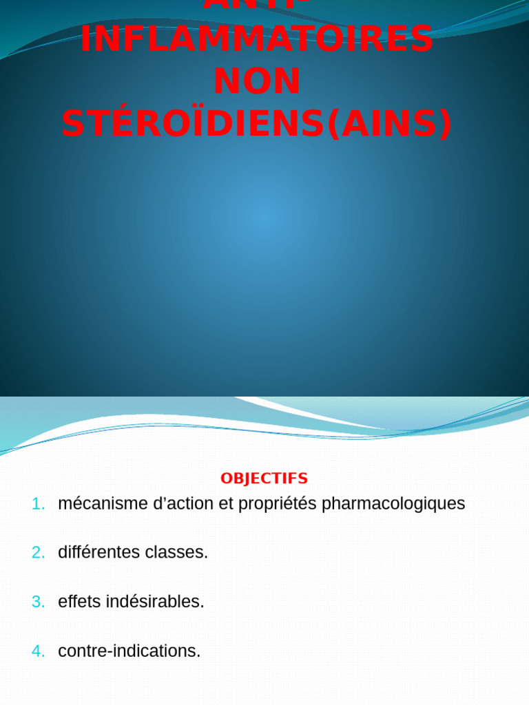 AINS : Mécanismes, Effets et Risques | PDF | Anti-inflammatoire non ...