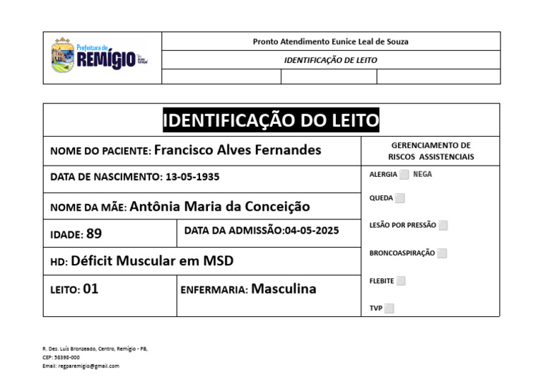 identifica-o-de-leito-paciente-francisco-pdf