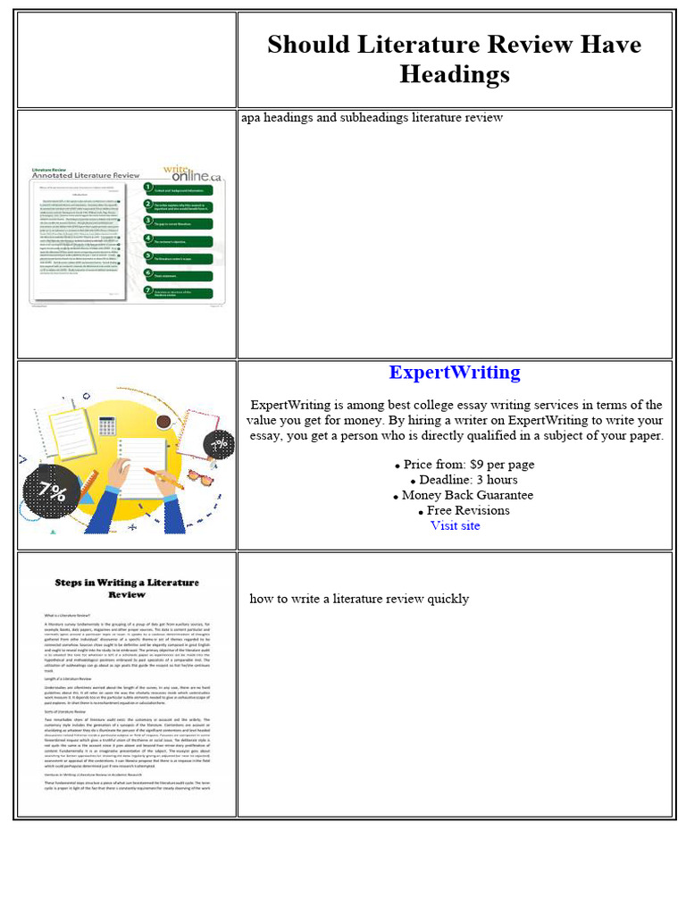 Should Literature Review Have Headings | PDF | Scrum (Software Development)