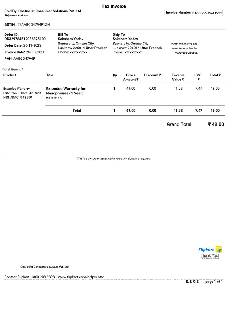 Boat Invoice | PDF