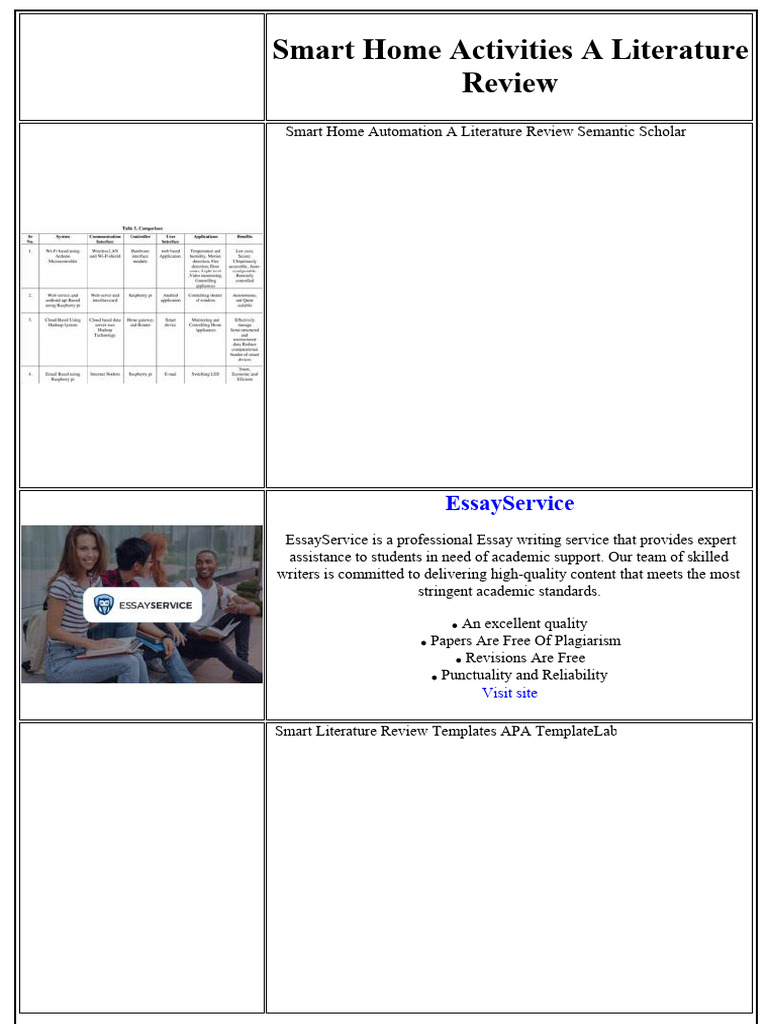 Smart Home Activities A Literature Review | PDF | Sound | Social ...