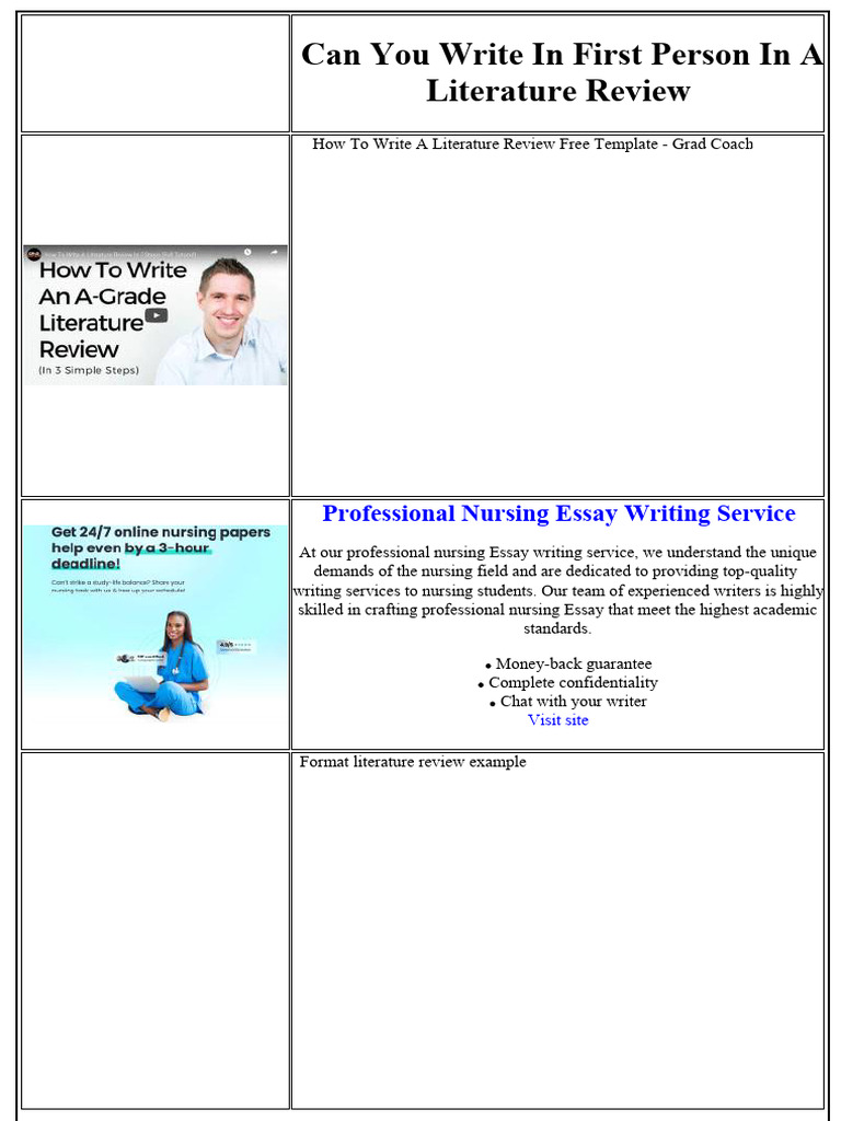 Writing First Person in Literature Reviews | PDF | Domestic Violence ...