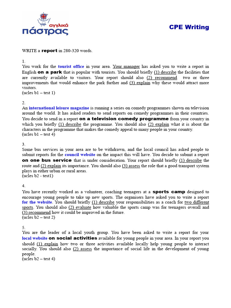 CPE Report Writing Guidelines | PDF