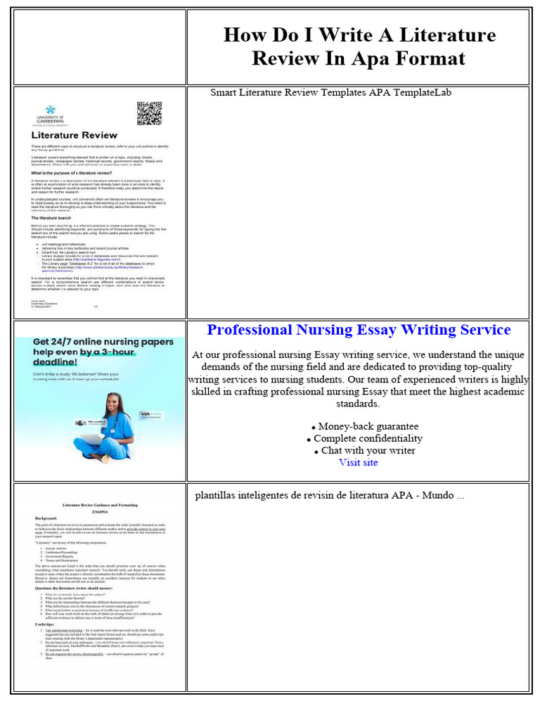 APA 7 Literature Review Guidelines | PDF | Taxes | Juvenile Delinquency