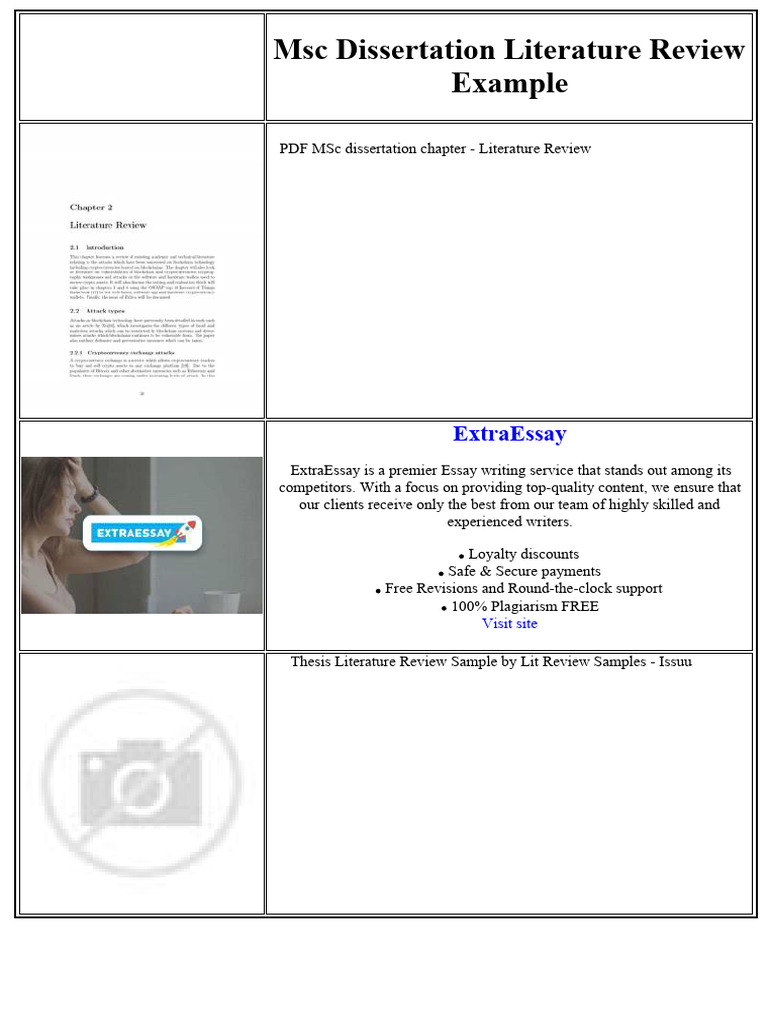 MSc Dissertation Literature Review Insights | PDF | Systematic Review ...