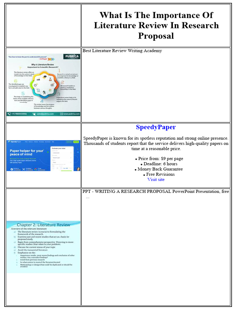 Importance of Literature Review in Research | PDF | Audit | Essays