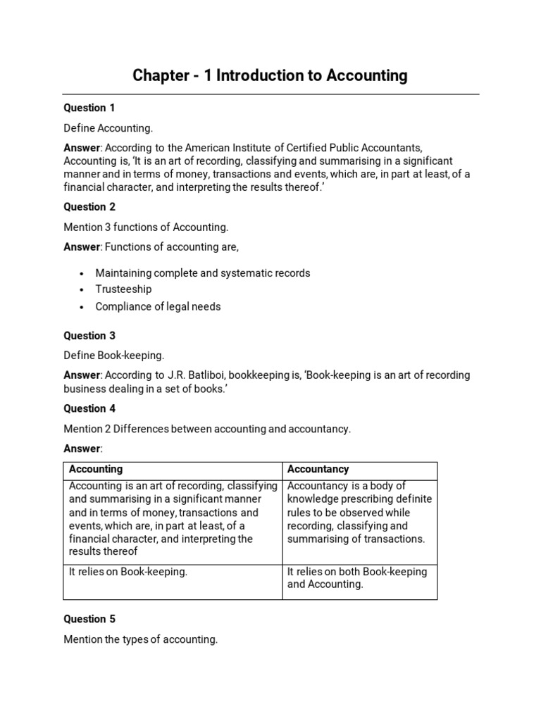 Introduction to Accounting Concepts | PDF | Debits And Credits ...