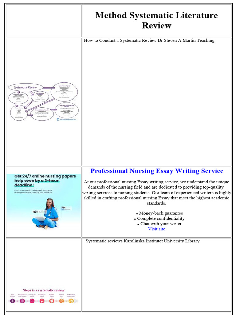 Conducting a Systematic Literature Review | PDF | Coral | Starch
