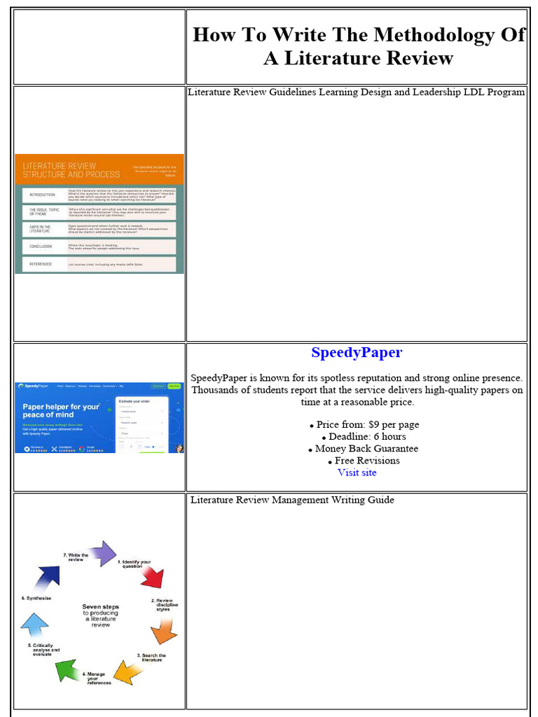 Writing Methodology for Literature Review | PDF | Essays | Literature ...