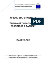 Ghidul Solicitantului Pentru Masura 122 Versiunea 01