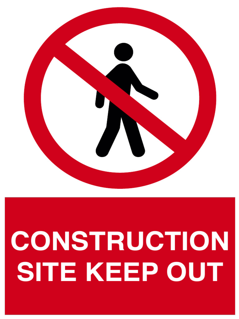 Construction Site Keep Out Red Sign | PDF