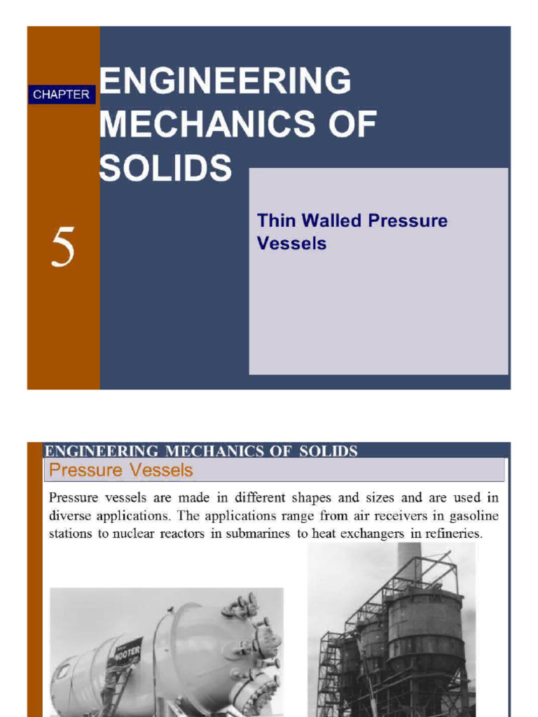 7.thin Walled Pressure Vessels | PDF