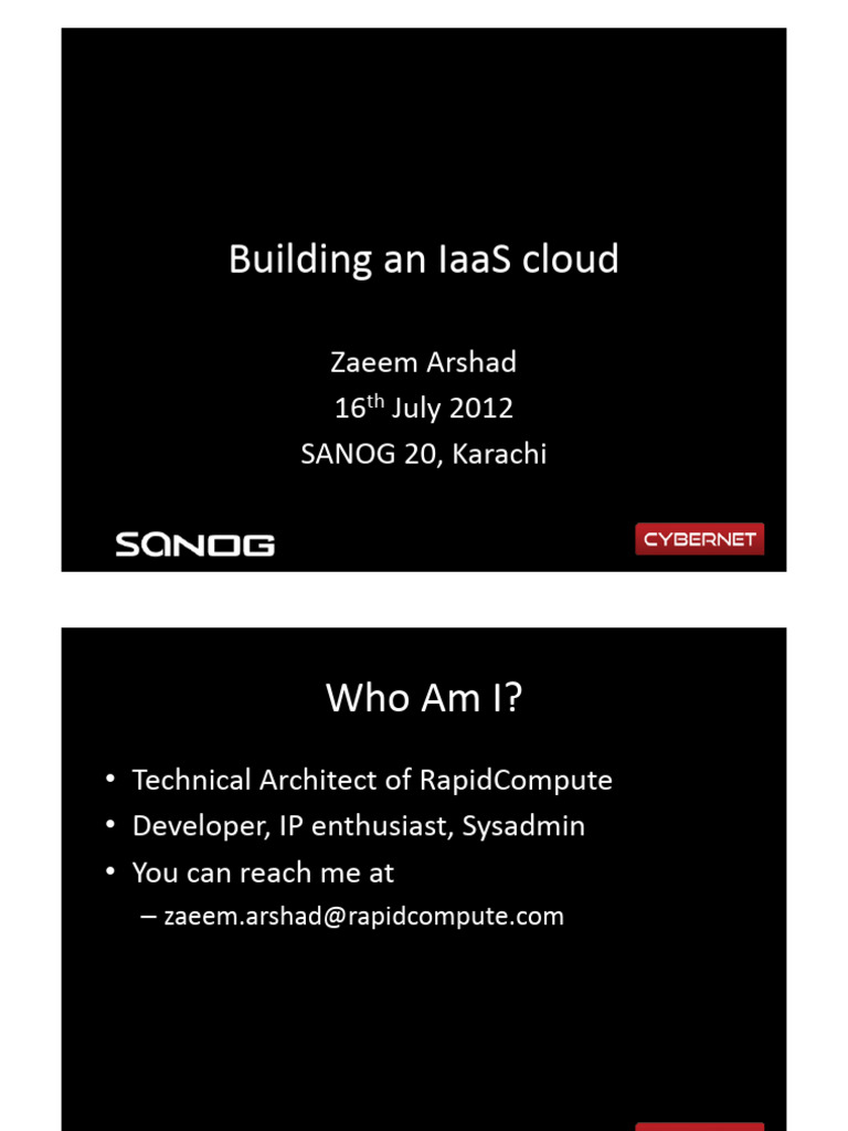 Sanog20 Cloud Laas Zaeem | PDF | Computer Engineering | Software ...