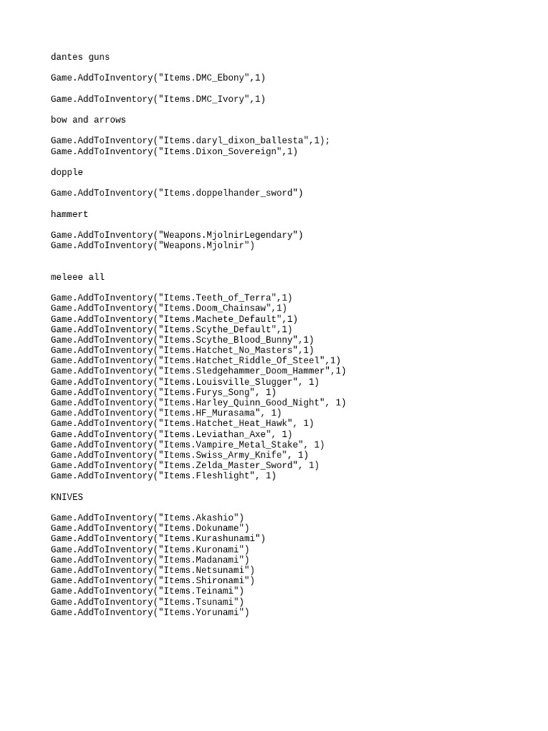 Cyberpunk 2077 Weapon Codes List | PDF