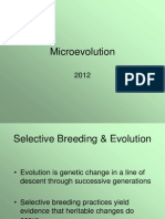 Micro Evolution Lecture 2012