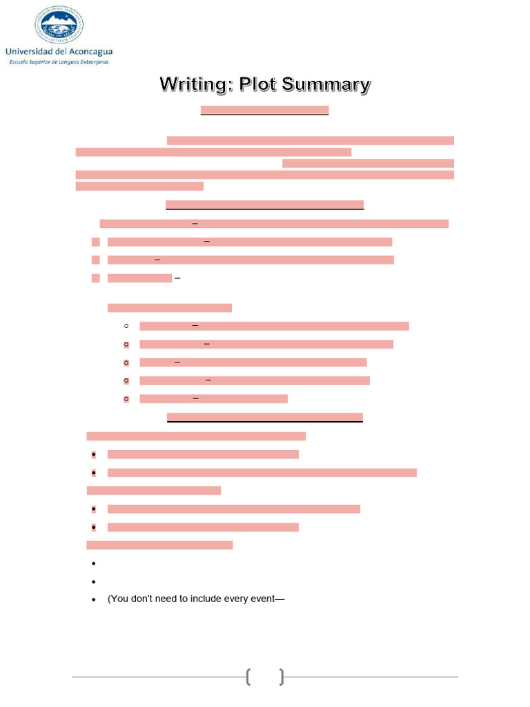 How to Write a Plot Summary | PDF | Cinderella | Linguistics