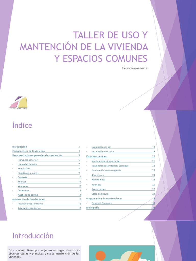 Mantención y Uso de Viviendas Comunes | PDF | Ascensor | Ventilación ...