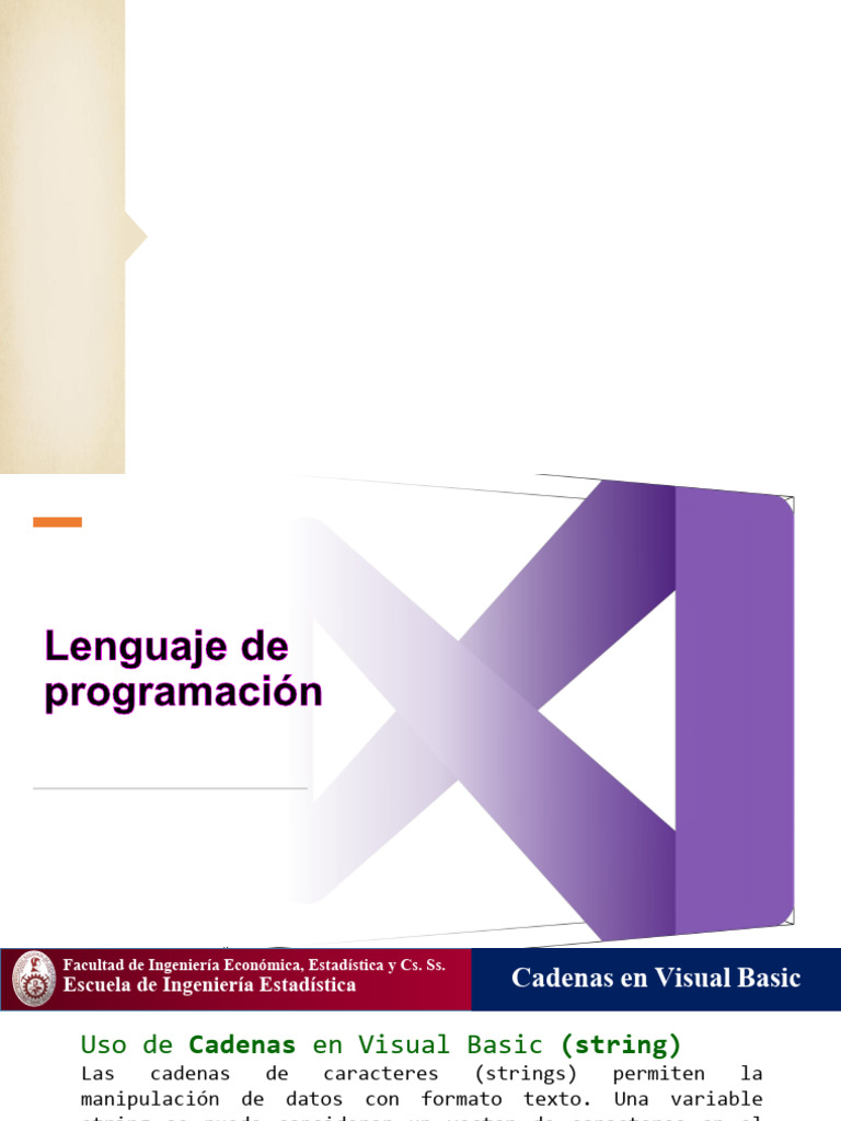 Manipulación de Cadenas en Visual Basic | PDF | Básico | Cadena ...