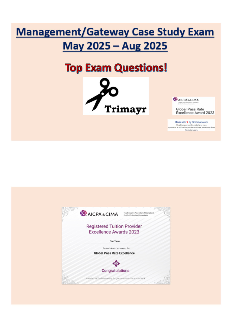 CIMA MCS Exam Case Study Insights | PDF | Franchising | Pricing