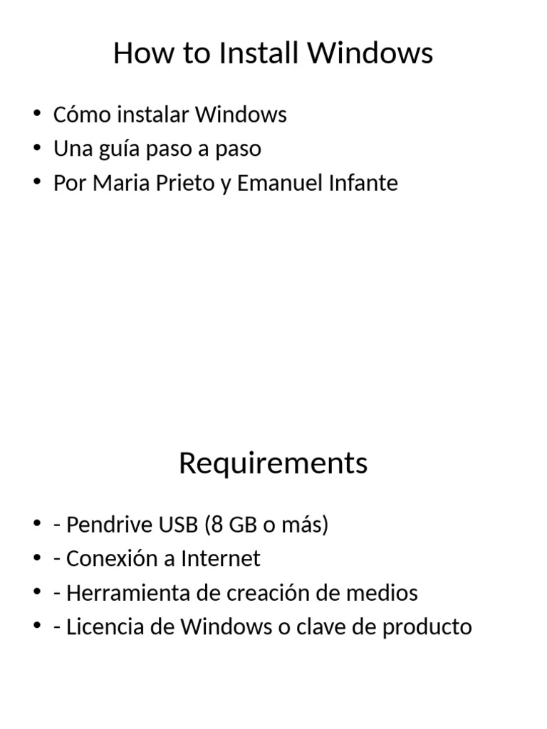 Guía para Instalar Windows Paso a Paso | PDF