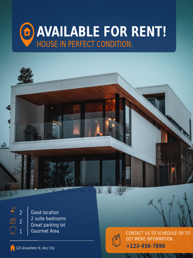 Modern Blue Available For Rent Instagram Post | PDF