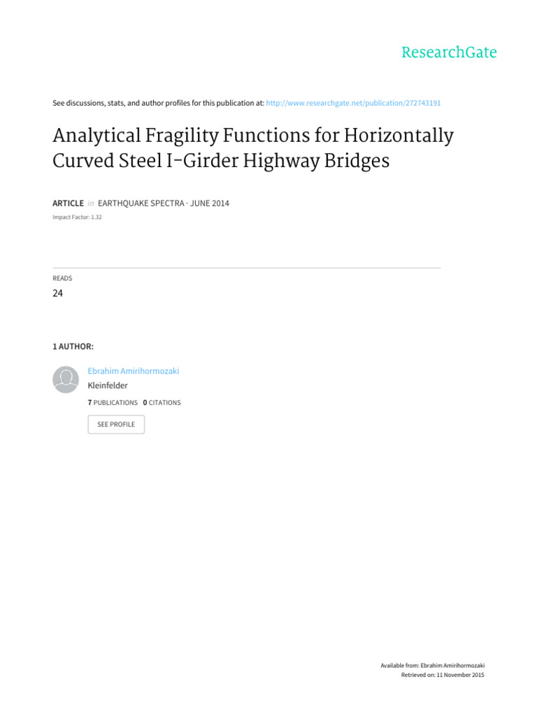 Journal Paper 1 - Analytical Fragility Functions For Horizontally ...