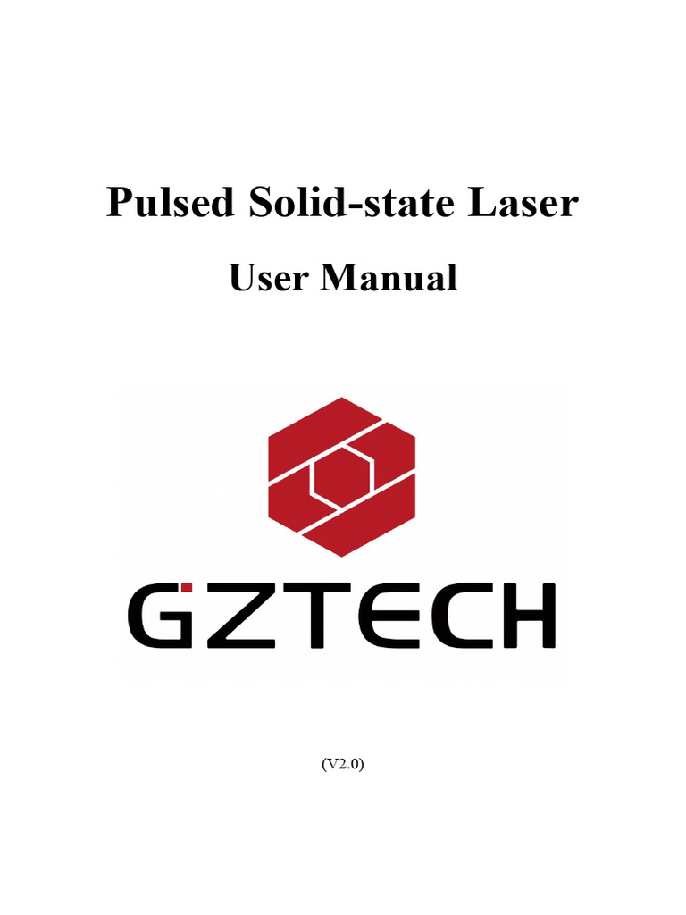 Pulsed Solid-State Laser User Manual | PDF | Laser | Power Supply