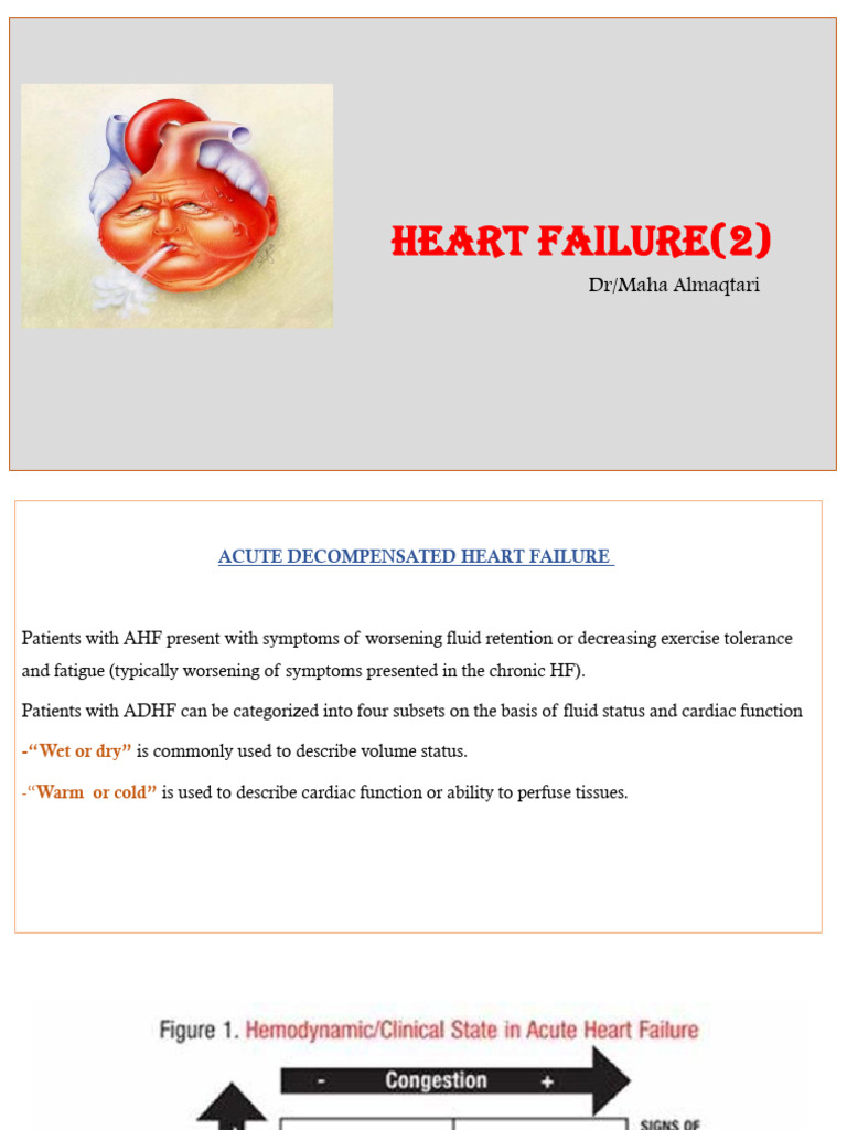 Acute Decompensated Heart Failure Management | PDF | Heart | Diseases ...