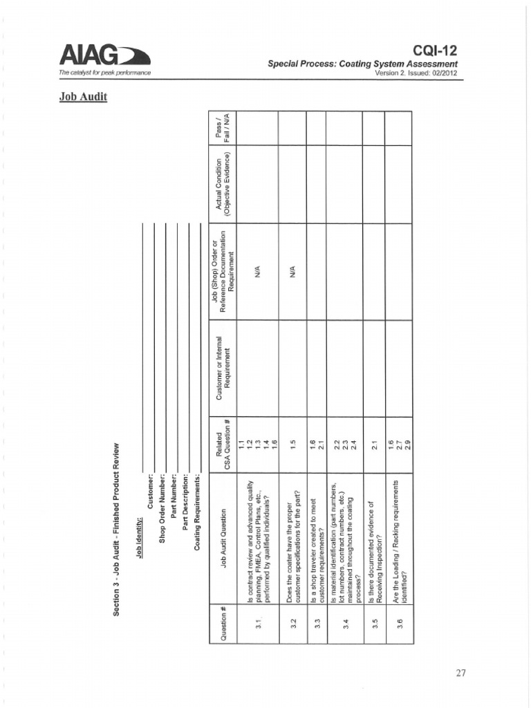 Cqi12 (P27 P50) | PDF