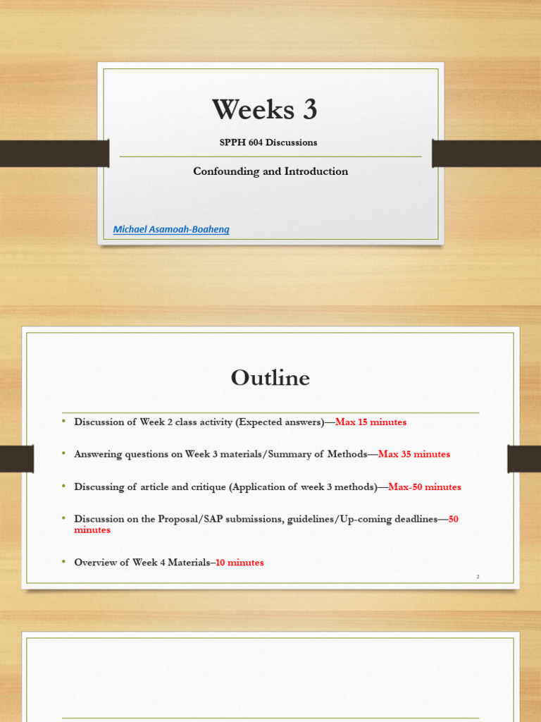 Lecture - Discussion - Week 3 | PDF | Confounding | Causality