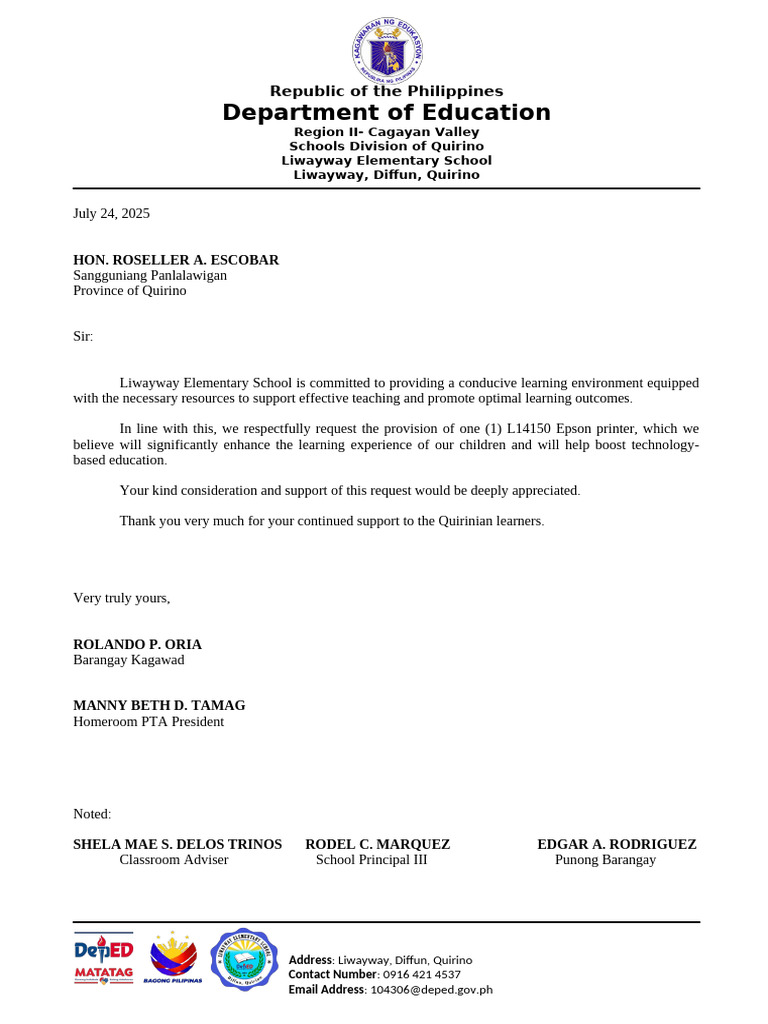Letter Request | PDF