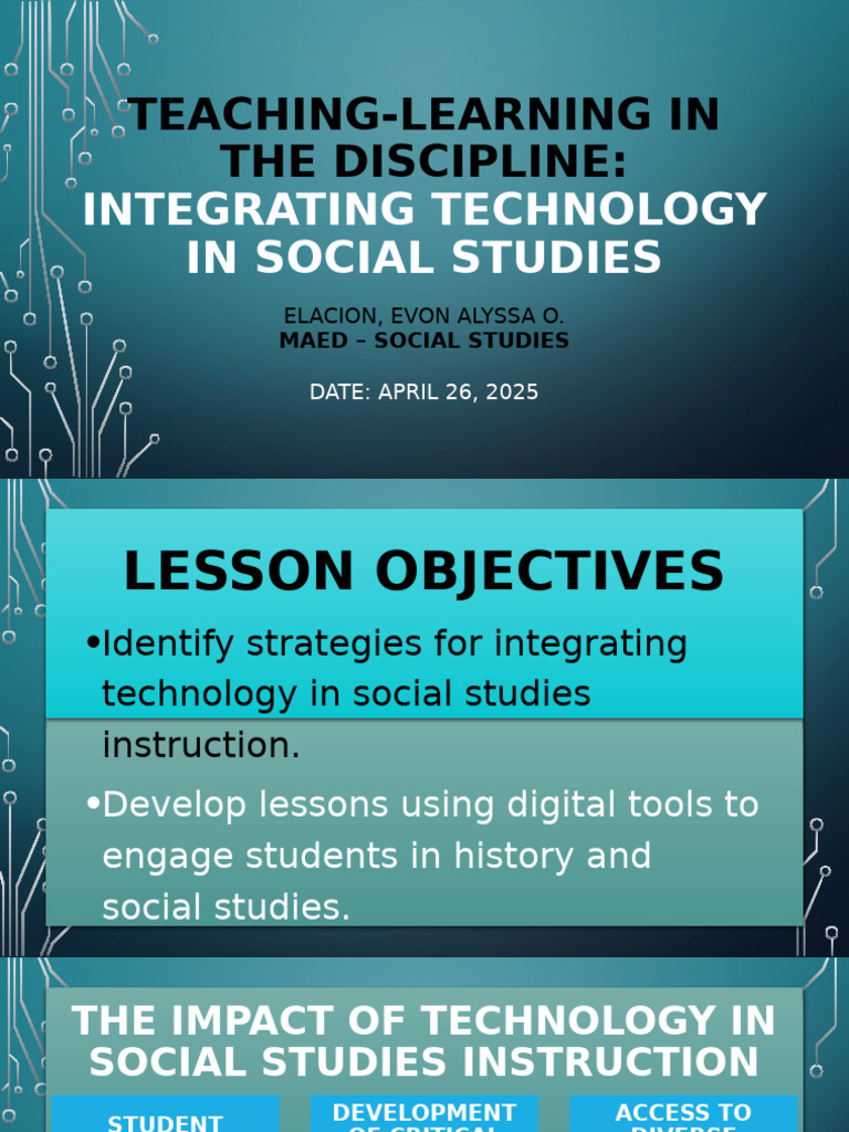 Integrating Technology in Social Studies | PDF | Learning | Cognition
