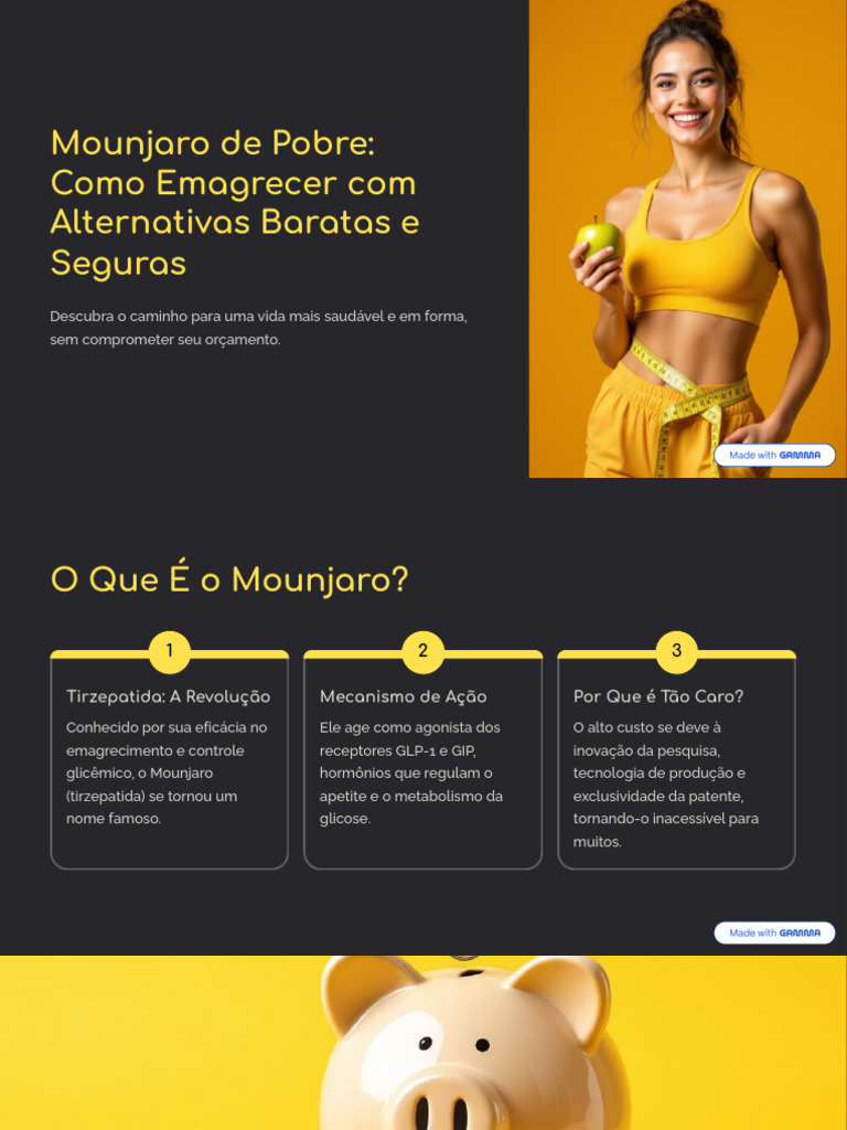Mounjaro de Pobre Como Emagrecer Com Alternativas Baratas e Seguras | PDF
