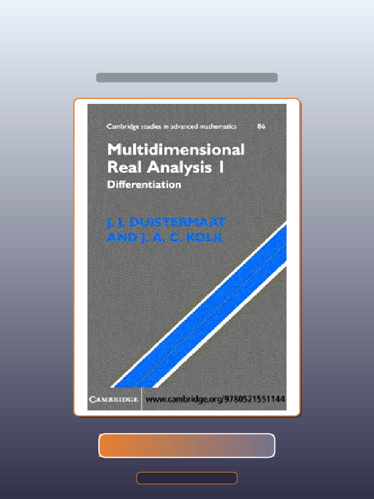 Multidimensional Real Analysis I Ebook and TestBank Bundle Unlocked ...