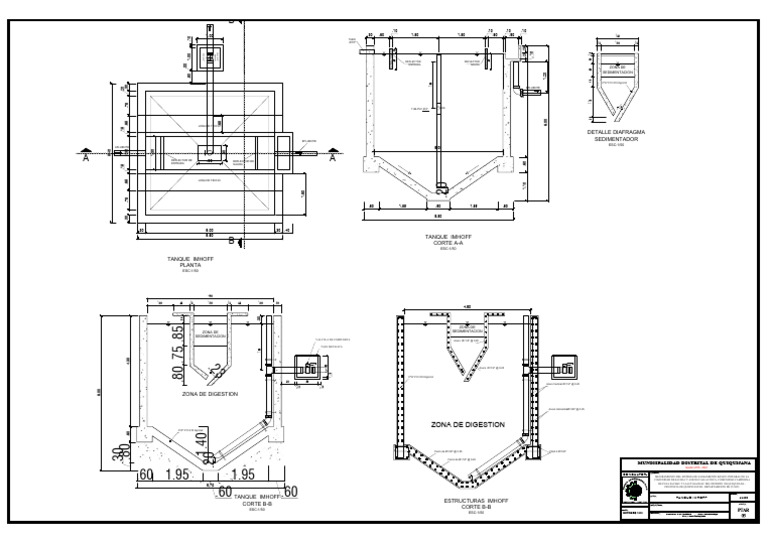 Diseño de Tanque Imhoff para PTAR | PDF